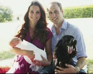 Kate William George and Lupo of Cambridge Aug 20 2013